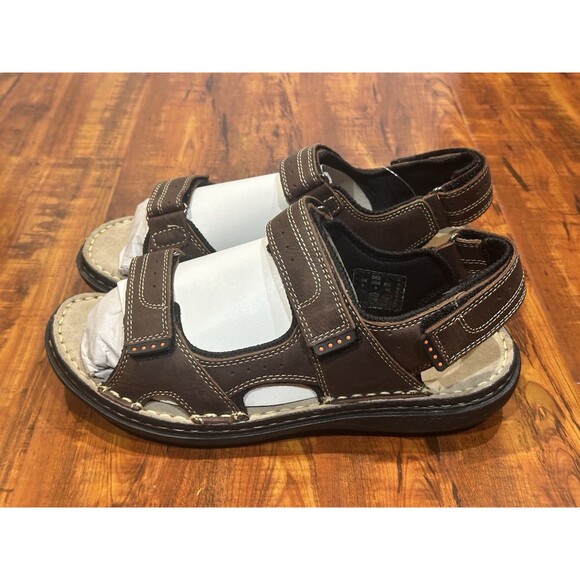 Hotter Comfort Concept Dee Brown Leather Sandals Men’s Size US 9 M - New in Box main image 13